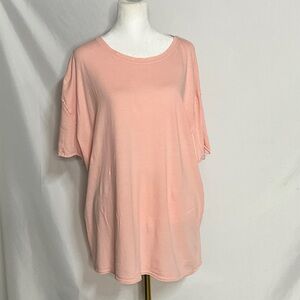 We The Free Light Pink Short Sleeve Oversized Tee